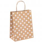 Recyclable Kraft Paper T Shirt Bags Custom Shopping Handle Paper Bag For Food for sale