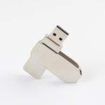 Metal Matt Silver Color 360 Degree Twist USB Drive Uploading Data Free for sale