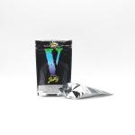 ziplockk Black Stand Up Pouches Smellproof Food Packing Bags With Tear Notch