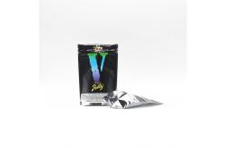 China ziplockk Black Stand Up Pouches Smellproof Food Packing Bags With Tear Notch supplier