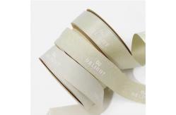 China Custom Embossed Ribbon for Craft Packaging Sustainable Polyester Glitter Satin Grosgrain supplier