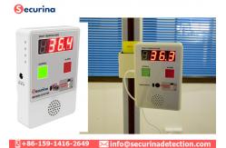 China Touchless Wall Mounted Human Temperature Measure Thermometer with LED Display Result supplier