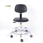 350mm Adjustable Pu Foam Chair Laboratory Stool With Foot Ring And Aluminum Alloy Base for sale