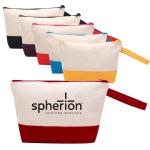 Custom Cotton Canvas Makeup Travel Bag Cosmetic Bag for Women Girls Portable multi-functional toiletry zipper bag for sale