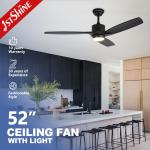 Bedroom 6 Speed Remote Control Wooden Decorative Ceiling Fan With Led Light for sale