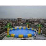 10m Diamter Round Inflatable Kids Pool with Palm Trees for sale