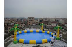 China 10m Diamter Round Inflatable Kids Pool with Palm Trees supplier