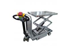 China Battery Powered 2000kg Mobile Lifting Trolley Electric Scissor Trolley Lift Table supplier