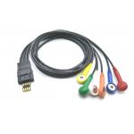 Compatible Schiller MT200 , MT101 One Piece 4/6 Leads Black Color Holter Patient Monitor ECG Cable for sale