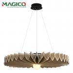 Handmade Round Polyester Fiber Sound Absorbing Pendant Lights Lampshade for Office Cafes Restaurant for sale