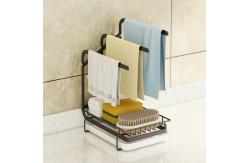 China Sponge Holder Kitchen Sink Caddy Organizer With Drain Pan supplier