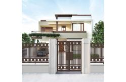 China Retractable Swing Sliding Aluminium Louvre Gates Automatic Opening For Home supplier