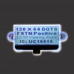 Green Color Lcd Screen COG LCD Module With 128 * 64 Pixels Resolution Mono Lcd Panel for sale