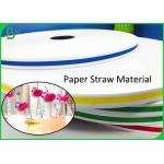 Small Rolling White Kraft Paper 13.5mm 14mm 15mm Paper Straw Material 60g 120g for sale