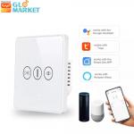 Smart Curtain Switch WiFi/Zigbee Voice Control Google Assistant Smart EU Standard Touch Screen Switch APP Garage Door Switch for sale