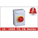 PC Boxed 63 Amp Rotary Isolator Switch Emergency Power Off Switch for sale