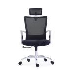Modern Middle Back Mesh Back Fabric Seat Swivel Office Chair With Headrest for sale