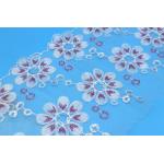 Polyester Mesh Sequin Lace Trim , Petal Embroidered Lace Trims for sale