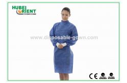 China CE MDR Certificated Excellent Filtration SMS Disposable Isolation Gowns With Knitted Wrist supplier