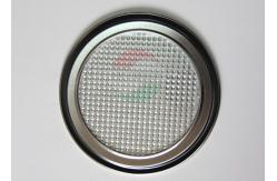 China Round mini embossed aluminium foil lids , light weight easy open can lid supplier