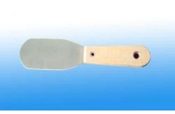 China Wooden Handle Stainless Putty Knife Non Sparking Scraper Smooth Surface supplier