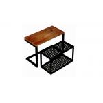 Practical Wood Mobile Nesting Display Tables Space Saving For Shopping Mall for sale