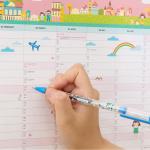Kids Studying Use Large Desk Calendar , Eco Friendly Funny Cartoon Calendar