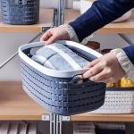Oval 11 Shower Caddy Portable Plastic Storage Basket Double Handle for sale