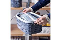 China Oval 11 Shower Caddy Portable Plastic Storage Basket Double Handle supplier