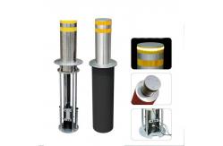 China 316 Stainless Steel Automatic Retractable Parking Bollards With Reflective Stripe supplier