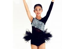 China MiDee V-Neck One-Sleeve Leotard with Lace Inserted Tutu Skirt Ballet Dance Costume Dress supplier