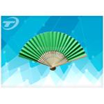 Home Decoration Plain Paper Folding Hand Fans With Natural Bamboo Ribs for sale