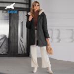 Thickened Bio Down Filling Winter Wardrobe Zipper Closure Fur Winter Jacket