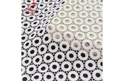 China Guipure Lace Water Soluble Geometric Shape Embroidery Fabric With 100% Polyester Milk Yarn supplier