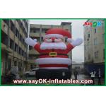 Inflatable Holiday Decorations 8m Height Red Big Christmas Santa Claus With Oxford Cloth for sale