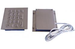 China Customized metal keypad with electronic controller , 17 keys for cash machines ( ATM ) supplier