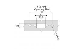 China Zinc Alloy Rod Control Lock Cabinet Handle Silver Panel Door Lock supplier