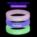 Gift Printed Silicone Wristbands 1-5mm Width Custom Bracelets With Logo for sale