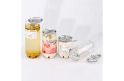 China Food Grade Clear Plastic Juice Jars Plastic Soda Can supplier
