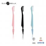 Silicone Plastic Eyebrow Brush And Eyelash Comb Washable Reusable for sale