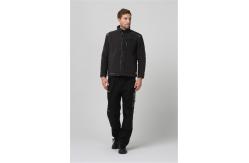 China Winter Microfleece Jacket Mens , Black cold weather work paka supplier