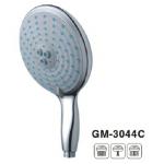 Smoothy Rotation Thumb Tab Polished Hand Round Chrome Shower Head Three Function for sale