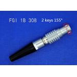 FGI 1B 308 8 Pin Circular Cable Connectors For Leica Data Cable , 2 Keys 155 Degree Cable Connectors for sale
