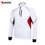 Long Sleeve Custom Fishing Jerseys Stand Collar Zipper Front Dry Fit Polyester Material