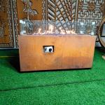 600mm Garden Gas Fire Pits SUS304 Outdoor Patio Table With Propane Fire Pit for sale