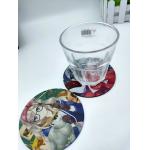 Anti Slip Coffee Table Cup Coaster 2D Design Inkjet Printing for sale