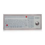 Desktop Industrial Membrane Keyboard With OMRON Key Technology And Trackball for sale