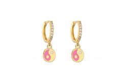 China Enamel Rhinestone Hoop Earrings supplier
