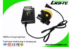 China Mining Safety Cap Rechargeable LED Headlamp IP67 With 2.2Ah Li Ion Battery supplier