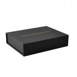 Magnet Paper Rigid Packaging Box Black Collapsible With Foam